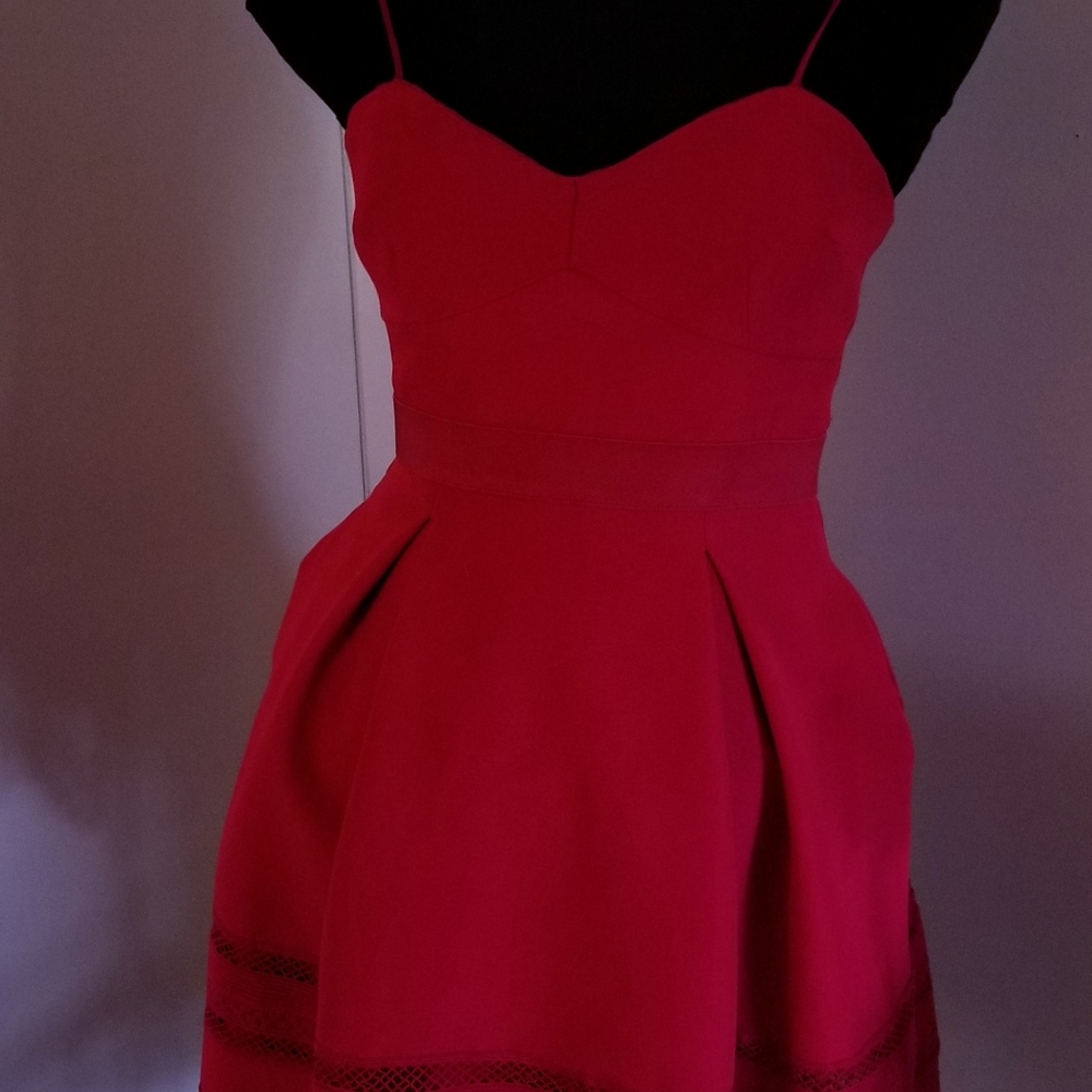 Francesca's Red Fit n' Flare Dress
